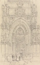 The Church of St. Wulfran, Abbeville- The North Door of the West Front